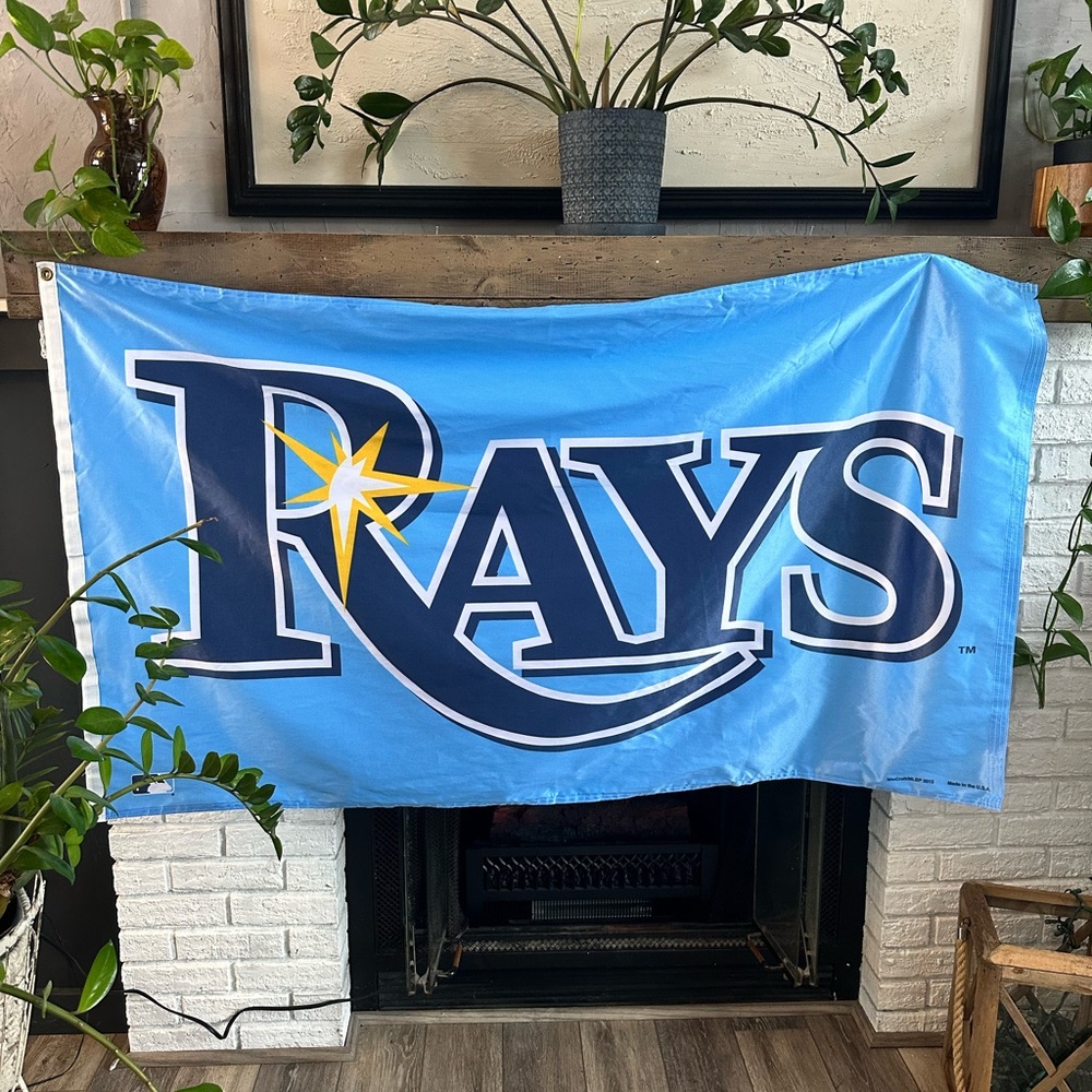 Tampa Bay Rays  Light‎ Blue Navy Oversized Banner Flag